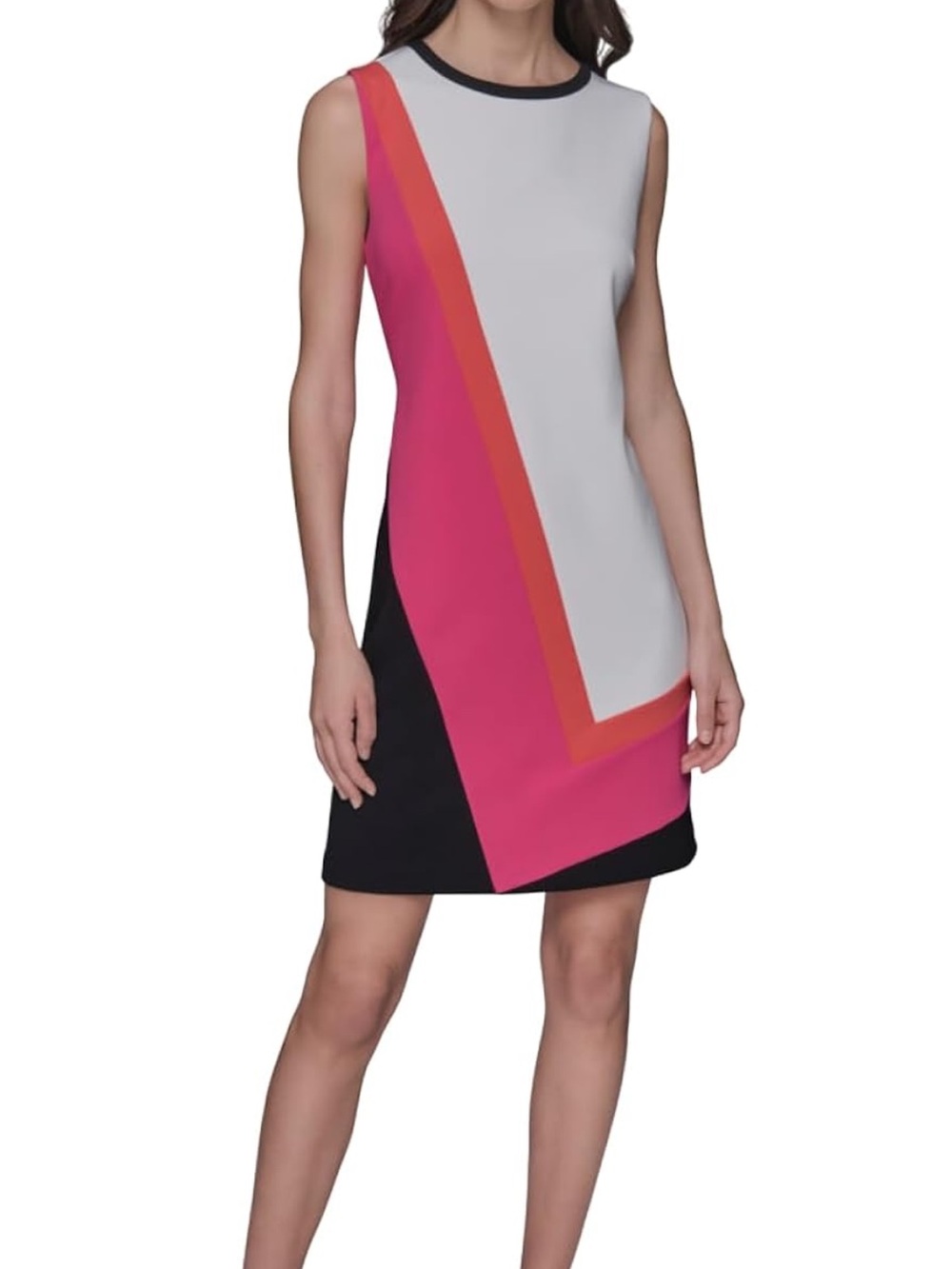 NWOT KARL LAGERFELD Women's Patterned Scoop Neck Sleeveless Aline Dress